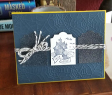 STAMPIN UP CARD KIT- HAUNTED HOUSE Makes 4-Set FA.621