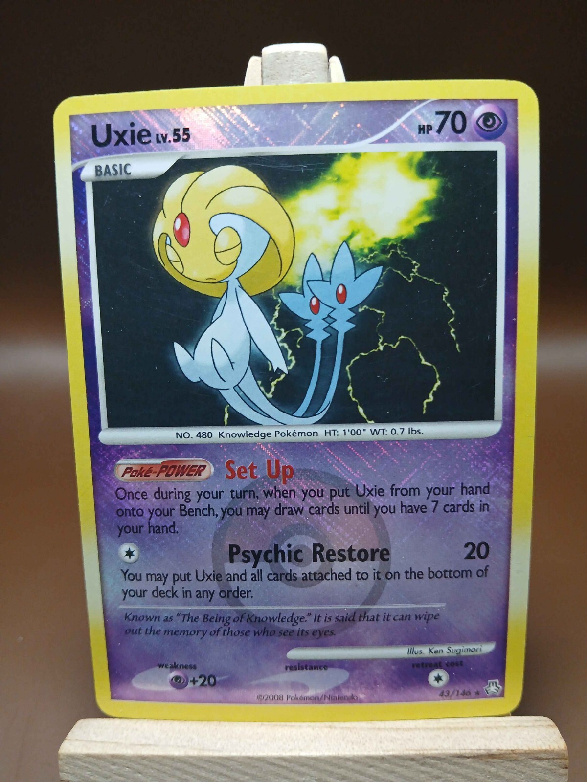 MP Uxie Holo 43/146 Crosshatch Holo Promo - 2010 Pokemon League