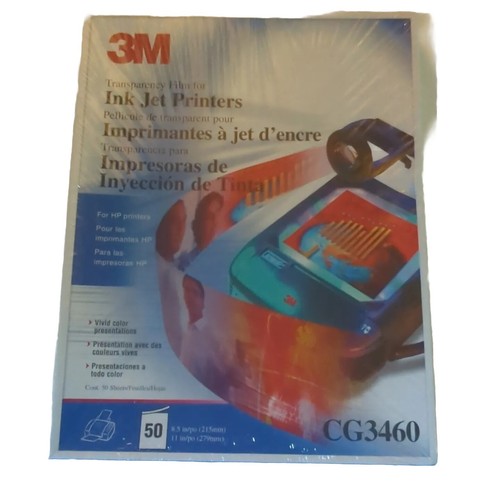 3M Transparency Film Ink Jet Printers CG3460 50 Sheets for sale online