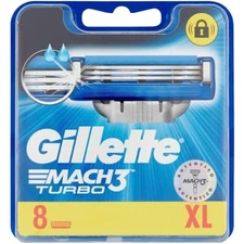 Gillette Mach3 Turbo Men’s Razor Blade Refills, 8 blades