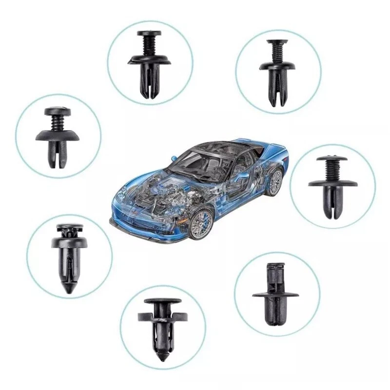 925 piezas clips de retención de empuje para automóvil panel de puerta faldón lateral parachoques guardabarros panel clips Foto 2 de 4