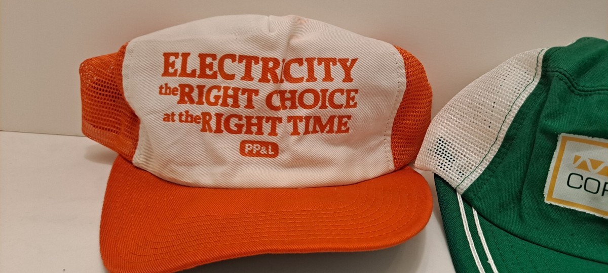 Vintage Lot 2 Snapback Mesh Trucker Hats Menasha Corporation & PP&L Electricity View 2
