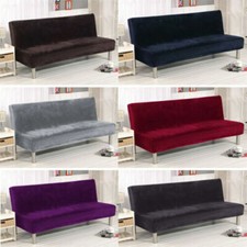 Stretch Futon Cover Armless Folding Sofa Bed Cover Furniture Couch Protector US