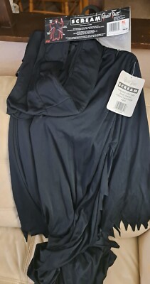 VINTAGE SCREAM GHOST FACE COSTUME/1997/RARE/ADULT/UP TO 200LB/NEW