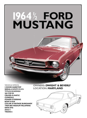 1964 Ford Mustang Vintage Car Advertising Poster | eBay