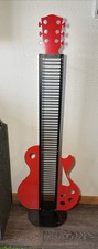 Vintage Atlantic Les Paul Guitar Shaped Music CD Holder Tower Rack 50” Read