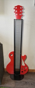 Vintage Atlantic Les Paul Guitar Shaped Music CD Holder Tower Rack 50” Read