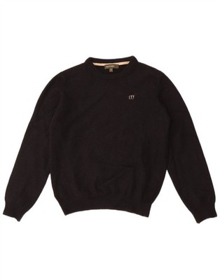 Henry Cottons Damen Pullover Pulli U-Boot-Ausschnitt UK 14 Medium schwarz Wolle DE27
