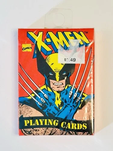 Vintage X-Men Wolverine Playing Cards Sealed 1990s Marvel Comics Industries New