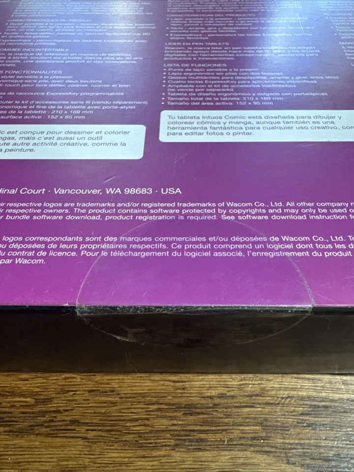 Wacom Intuos Comic Pen and Touch Graphic Drawing Tablet CTH-490CB Blue - Image 3 of 4