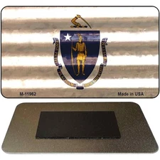Massachusetts Corrugated Flag Magnet Fridge Refrigerator Home Kitchen Decoration