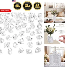 Fake Ice Cubes Acrylic 150pcs Clear Vase Fillers Wedding Party Table Scatter