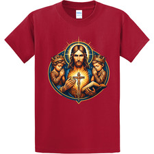 NEW Art Society JESUS KING OF KINGS RED Tee Shirt SMALL-4XLARGE MADE IN USA