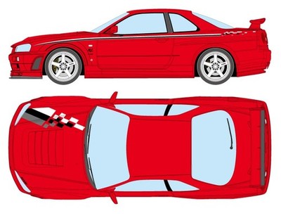 Make Up Eidolon 1/43 Nissan Skyline GT-R BNR34 NISMO R-tune Active Red EM436 New