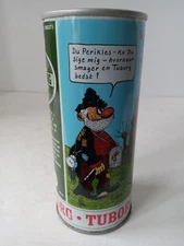 TUBORG PILSNER Beer Can 15.5 oz Steel Pull Tab 45ml CARTOON 1977 DENMARK BCCA