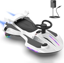 12V Electric Wiggle Car with Pedal for Kids, Rechargeable 2 in 1 Swing Car, Drif