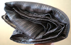 2 black sheer panel curtains with tiny shiny silver stripes 36x80 approximately — photo 2
