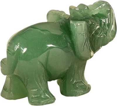 Green Elephant Ornament, Elephant Statue, Jade Stone Handcraft Natural Jade S...
