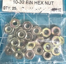 #10-32, Grade: 8, Yellow/Zinc, Finished Hex Nut, Quantity: 25