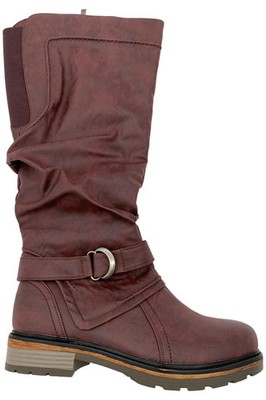 Wanderlust Women's Tall Shaft Wide Calf Boot Fiona 3 Burgundy