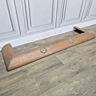 Antique Copper Fire Fender - Arts & Crafts Hearth Kerb - Rosette Decoration