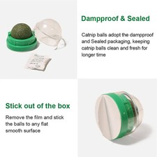 Rotating Cat Mint Ball Catnip Toy Cat Grass Snack Hairball Control