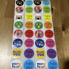 32pcs Thank You Stickers  1.5inch Small Business for Decorate Envelopes Sealing