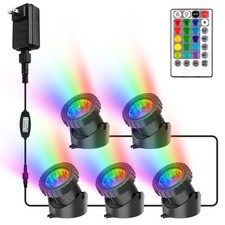 RGB Pond Lights IP68 Waterproof 10 Pack with Timer - Colorful Underwater