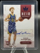 2020-21 PANINI COURT KINGS HEIR APPARENT NICO MANNION RC AUTO AUTOGRAPH SP#/25