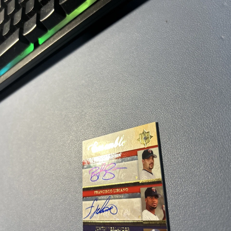 2006 UD Ultimate Ensemble 5 Verlander Papelbon Liriano Weaver Rookie Auto /15 - Image 3 of 4