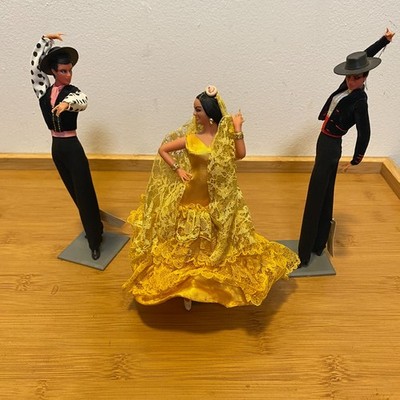 Vintage Spanish Flamenco Dancer Figurines Marín Chiclana Juan Ponce Kitch