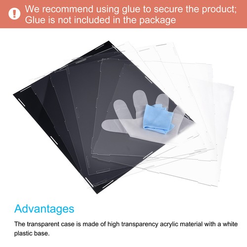 Acrylic Display Case Plastic Box Cube Storage Box Clear 41x41x20.5cm - Afbeelding 3 van 6