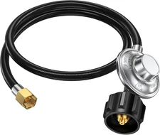 Propane Regulator and 4FT Hose for Low Pressure Gas Grills, 0-1Psi