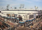 Vintage Michigan Postcard DETROIT Tiger Stadium 1980s Baseball Beer Signs MI