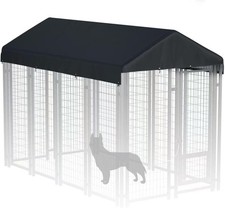 Dog Kennel Cover - Replaceable Top Covers, 10' x 5', Black Top Cover Only ...
