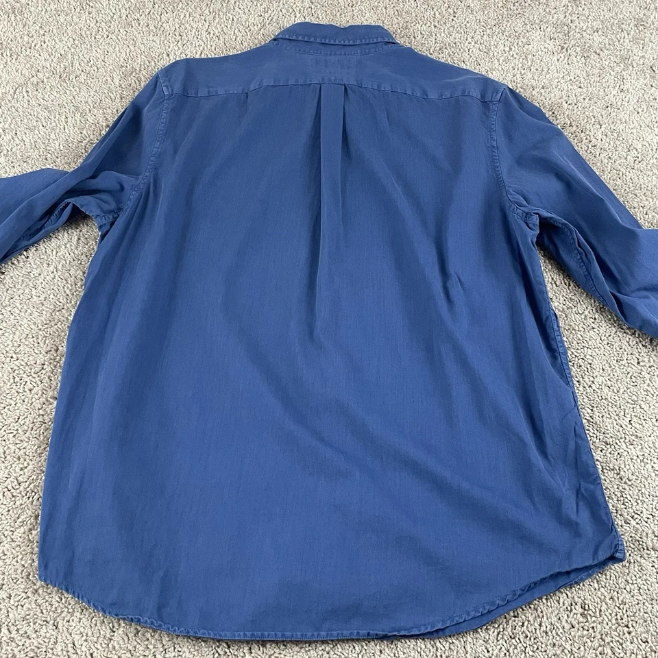 Camisa Vineyard Vines Hombres L Calce Ajustado Tucker Botones Pana Mezcla Seda T551 Foto 3 de 4