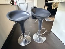 Genuine Magis Bombo Adjustable Dark Grey Bar Stool By Stefano Giovannoni 