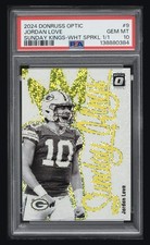 2024 Donruss Optic Sunday Kings White Sparkle Jordan Love 1/1 #9 PSA 10 GEM MINT