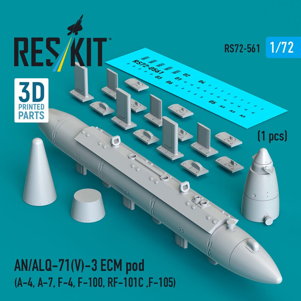 ResKit RS72-0561 1:72 AN/ALQ-71(V)-3 ECM Pod Accessory Kit (1pcs) Resin