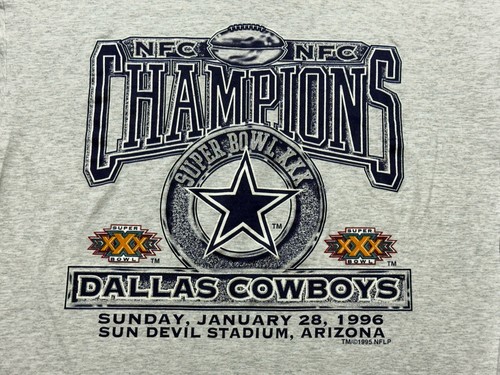 VTG 1996 Dallas Cowboys NFC Champions Super Bowl XXX T-Shirt Tultex Sz XL - Picture 4 of 15