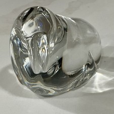 Walrus Paperweight Dansk Heavy Glass Lead Crystal Animal Figurine From Austria