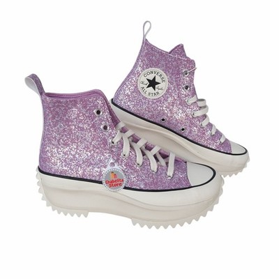  Converse Run Star Hike Hi Glitter Size 7.5 Women Shoes Sneakers Purple A10096C