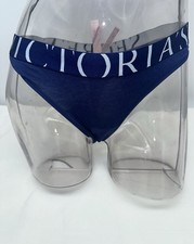 NWT VICTORIA'S SECRET EXPLODED INK BLUE LARGE THONG