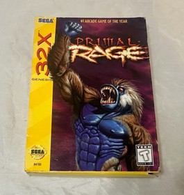Primal Rage Sega Genesis 32X CIB Complete Manual & Box | Rare