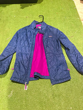 Patagonia Kids XL 14 Quilted Full Zip Jacket Blue/Purple Lining