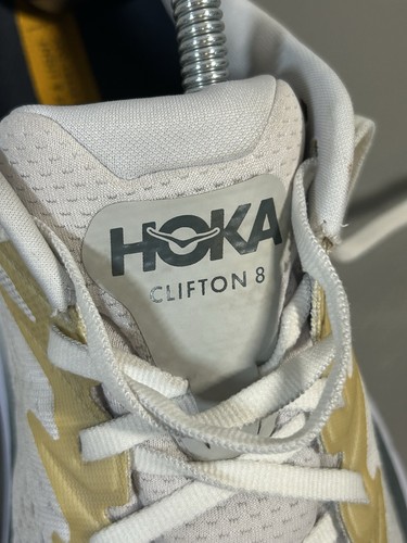 Hoka One One Clifton 8 Mens Size 10.5 D Light Gray - Picture 17 of 23
