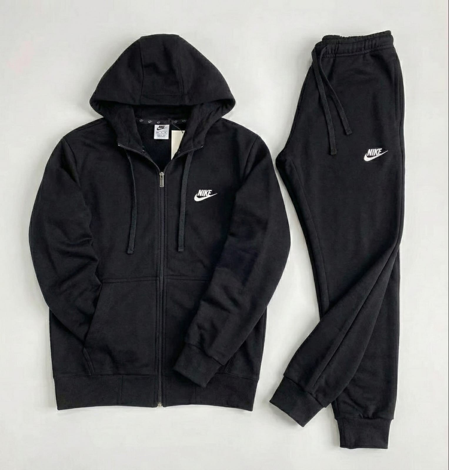 Para hombres Nike Spots Club Cremallera Completa Sudadera con Capucha 2 Piezas Chándal Ropa Deportiva Polar Nuevo