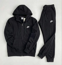 Men's Nike spots club Full Zip Hoodie 2 piece tracksuit Sportswear Fleece new