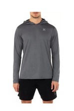 Hurley Iconic Palms Hybrid UPF 50 Hooded Sun Shirt Mens Size Small - Gray NWT