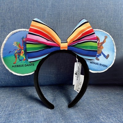 Disney Parks COCO Miguel Rivera & Alebrije Dante Minnie Ears Bow Headband US